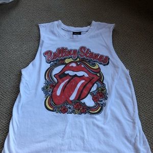 Rolling Stones cut off sleeves tank